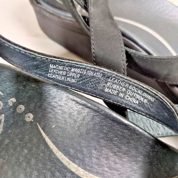 ABEO Magnetic Black Biosystem Women's 10N Strappy Sandals - Picture 3 of 8